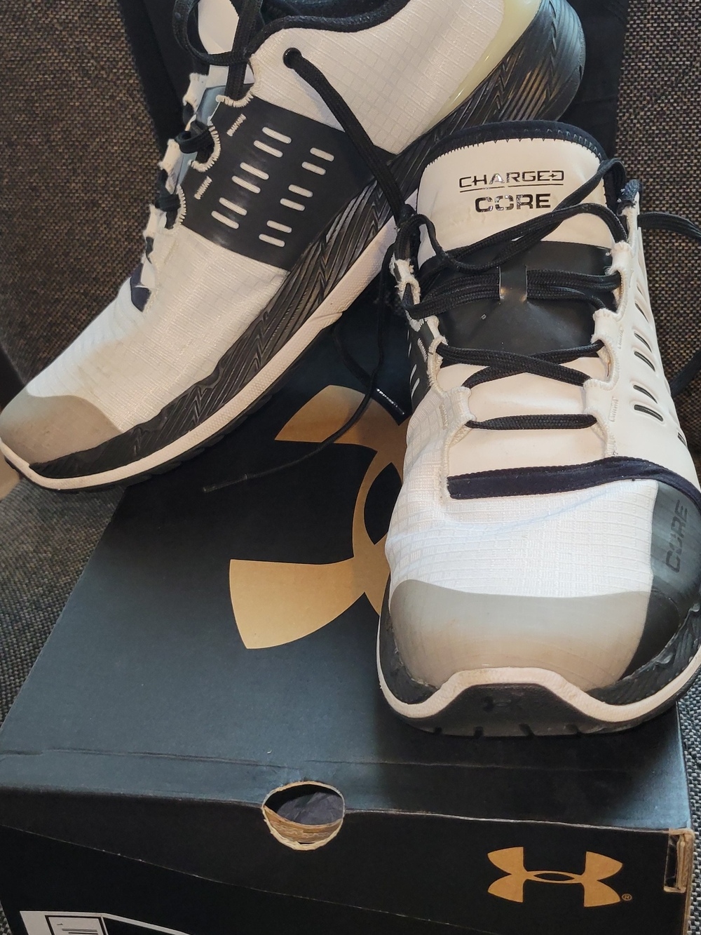 Under Armour Charged Core Men’s White & Black Training Shoes